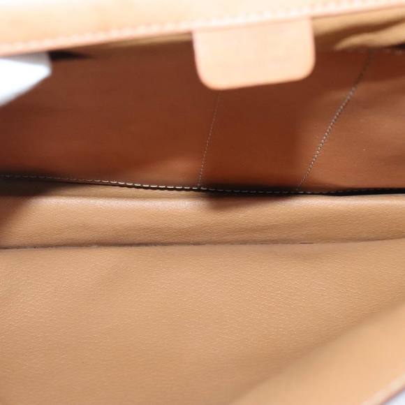 CELINE Macadam Canvas Business Bag PVC Leather 2way Brown Gold Auth 96233 - Picture 11 of 16